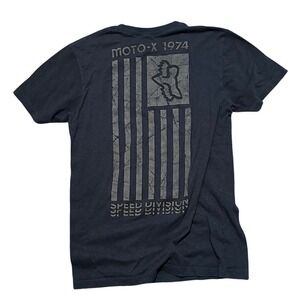 Fox Racing Moto-X 1974 Speed Division Black Graphic T-Shirt Mens Medium Buckle